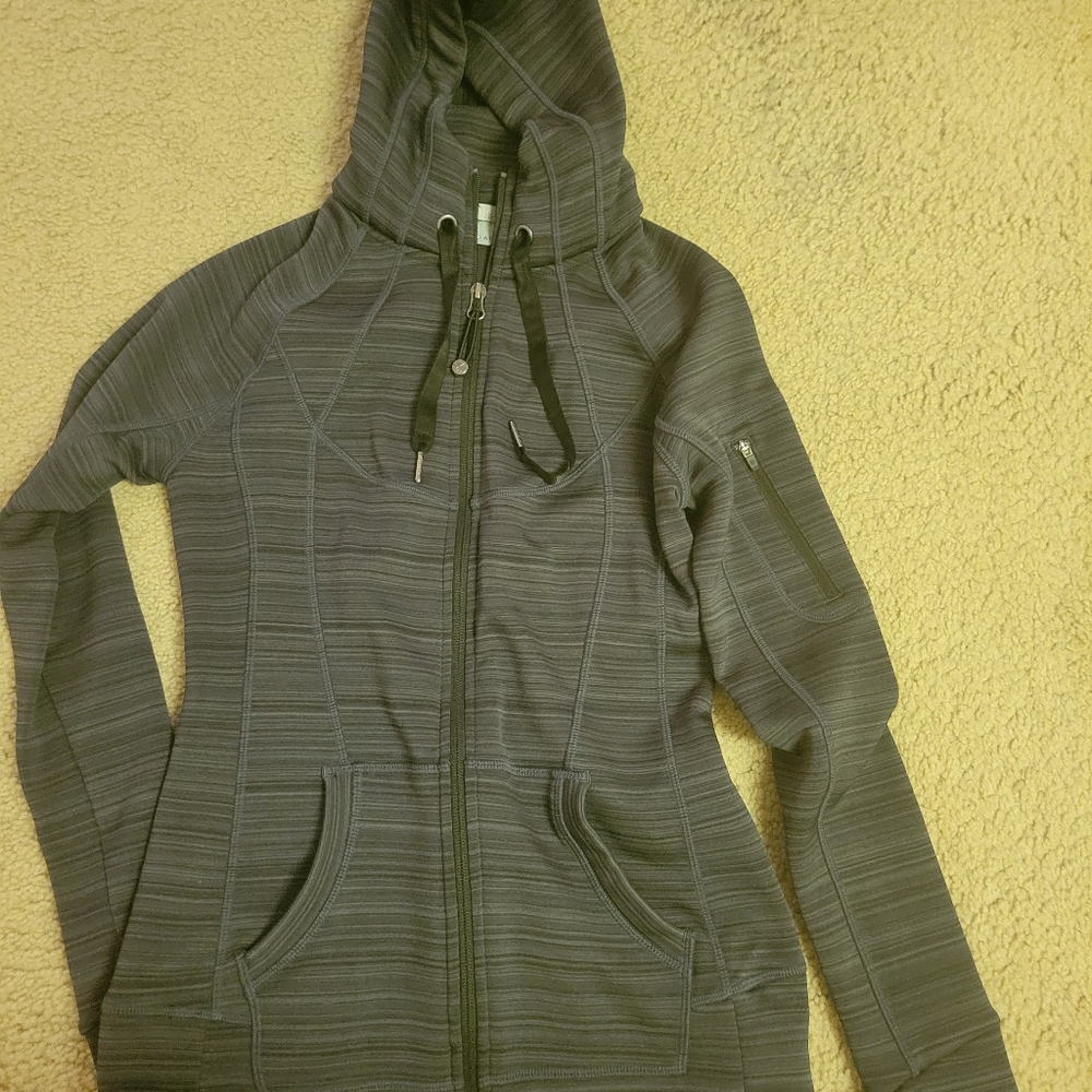 Athleta hoodie jacket dark grey